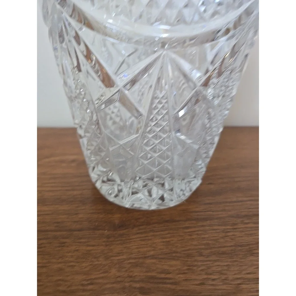 Vintage Lead Crystal Glass Vase 10